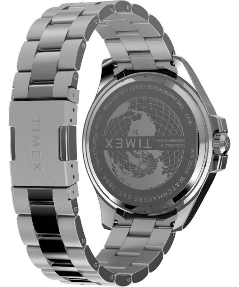 TW2Y33200 Harborside Coast Multifunction 43mm Stainless Steel Bracelet Watch Caseback with Attachment Image