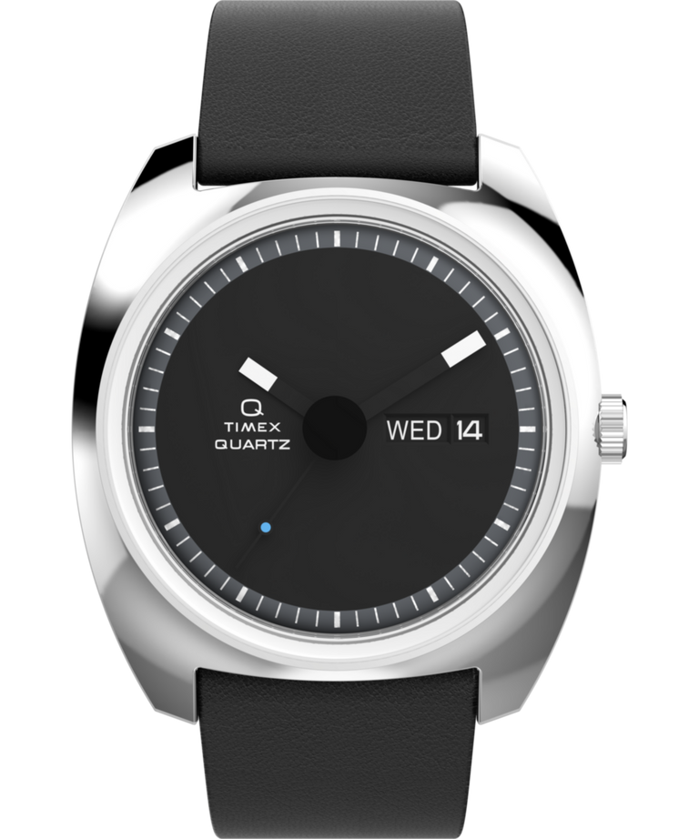 TW2Y34500 Q Timex® 1975 Enigma 37mm Leather Strap Watch Primary Image