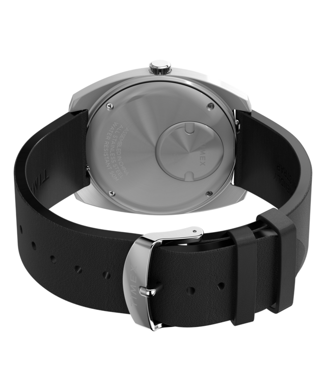 TW2Y34500 Q Timex® 1975 Enigma 37mm Leather Strap Watch Caseback with Attachment Image