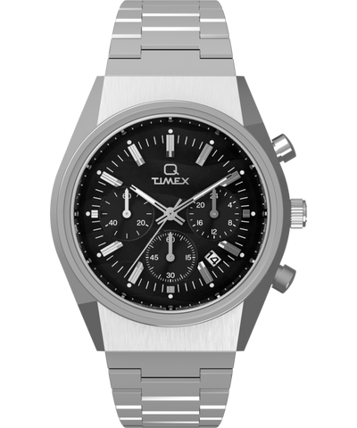TW2Y34800 Q Timex® Falcon Eye Chronograph 40mm Stainless Steel Bracelet Watch Primary Image