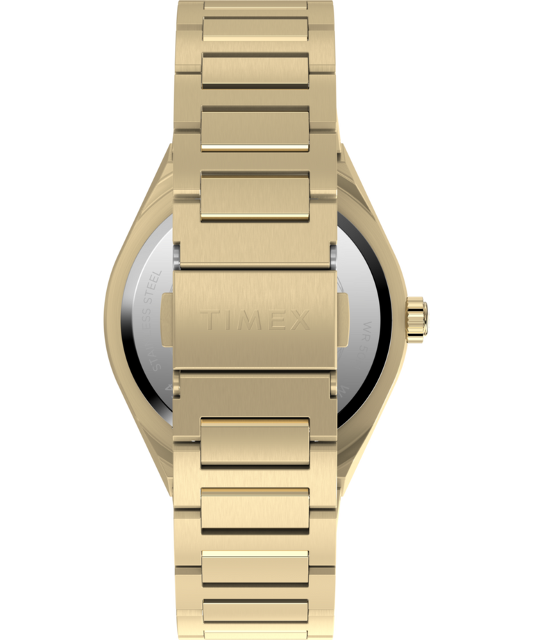 TW2Y35100 Q Timex® Continental Day and Date 39mm Stainless Steel Bracelet Watch Strap Image