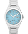 TW2Y35200 Q Timex® Continental Day and Date 39mm Stainless Steel Bracelet Watch Primary Image