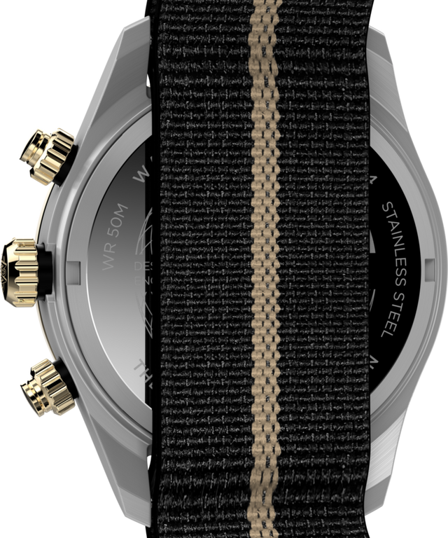 TW2Y35400 Waterbury Heritage Chronograph 39mm Fabric Strap Watch Caseback Image