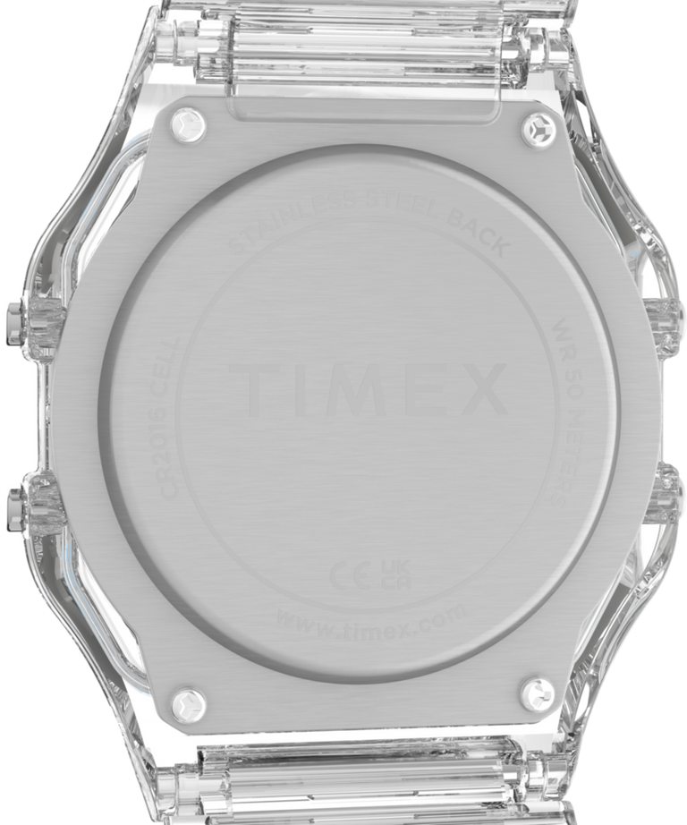 TW2Y36400 Timex T80 34mm Resin Watch Strap Caseback Image