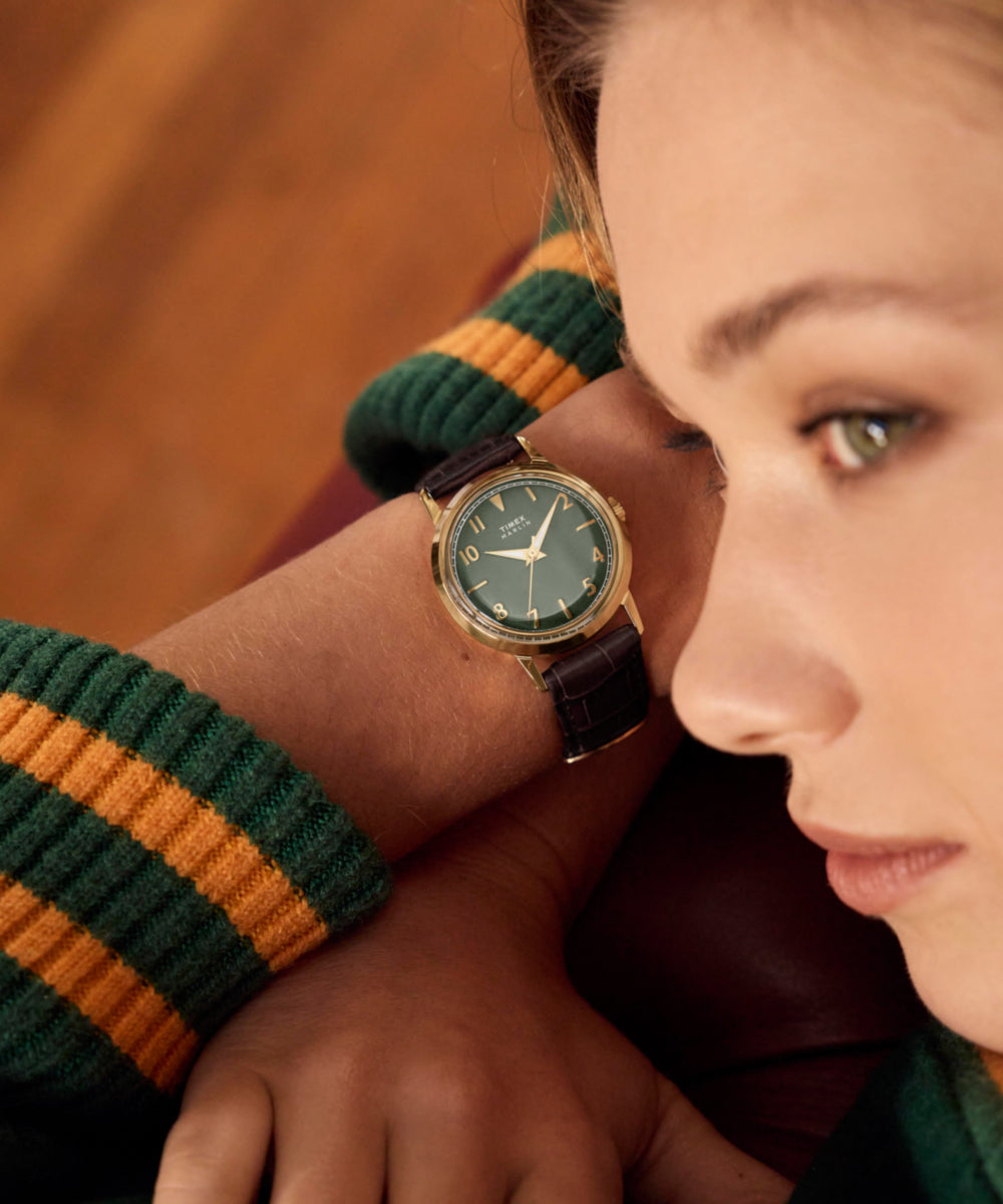 Marlin® Quartz 34mm Leather Strap Watch - TW2Y37800 | Timex EU