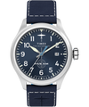 TW2Y38800 Pan Am® x Timex Waterbury Automatic Ace 41mm Leather Strap Watch Primary Image