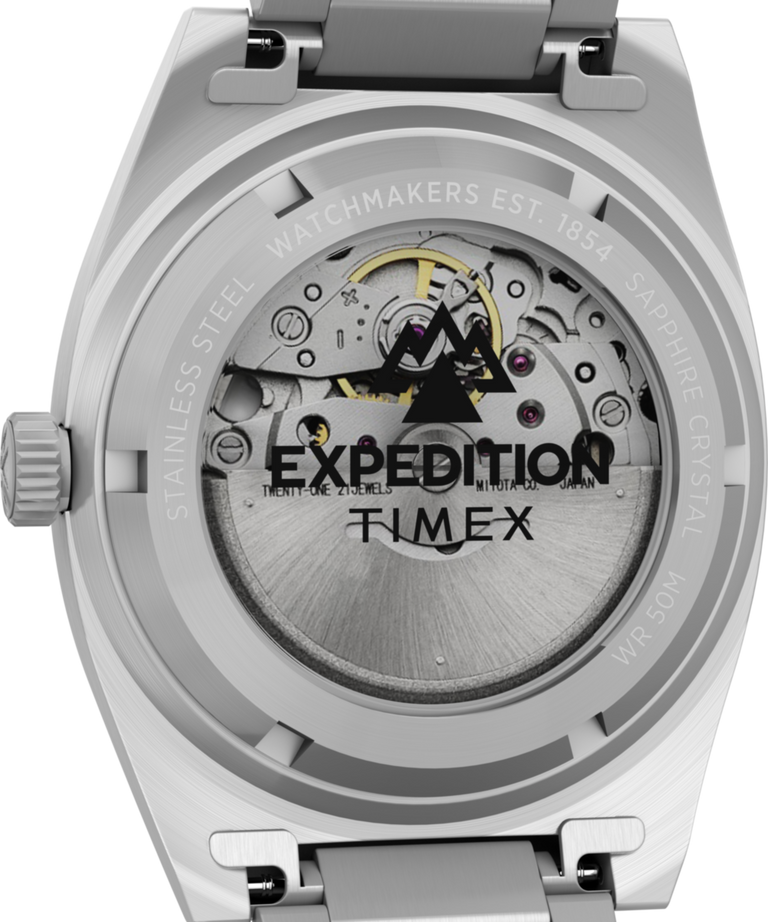 TW2Y39600 Expedition® Capstone Automatic 39mm Stainless Steel Bracelet Watch Caseback Image