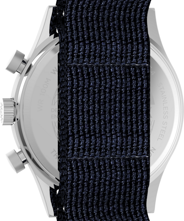 TW2Y40800 Waterbury Traditional Fly-Back Chronograph 43mm Fabric Strap Watch Caseback Image