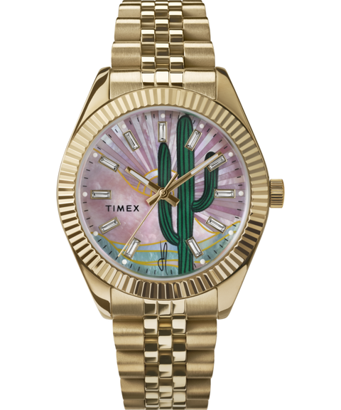 ティータイム Timex x Jacquie Aiche Desert Daze 36mm Stainless Steel Bracelet