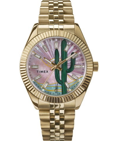 TW2Y45100 Timex x Jacquie Aiche Desert Daze 36mm Stainless Steel Bracelet Watch Primary Image