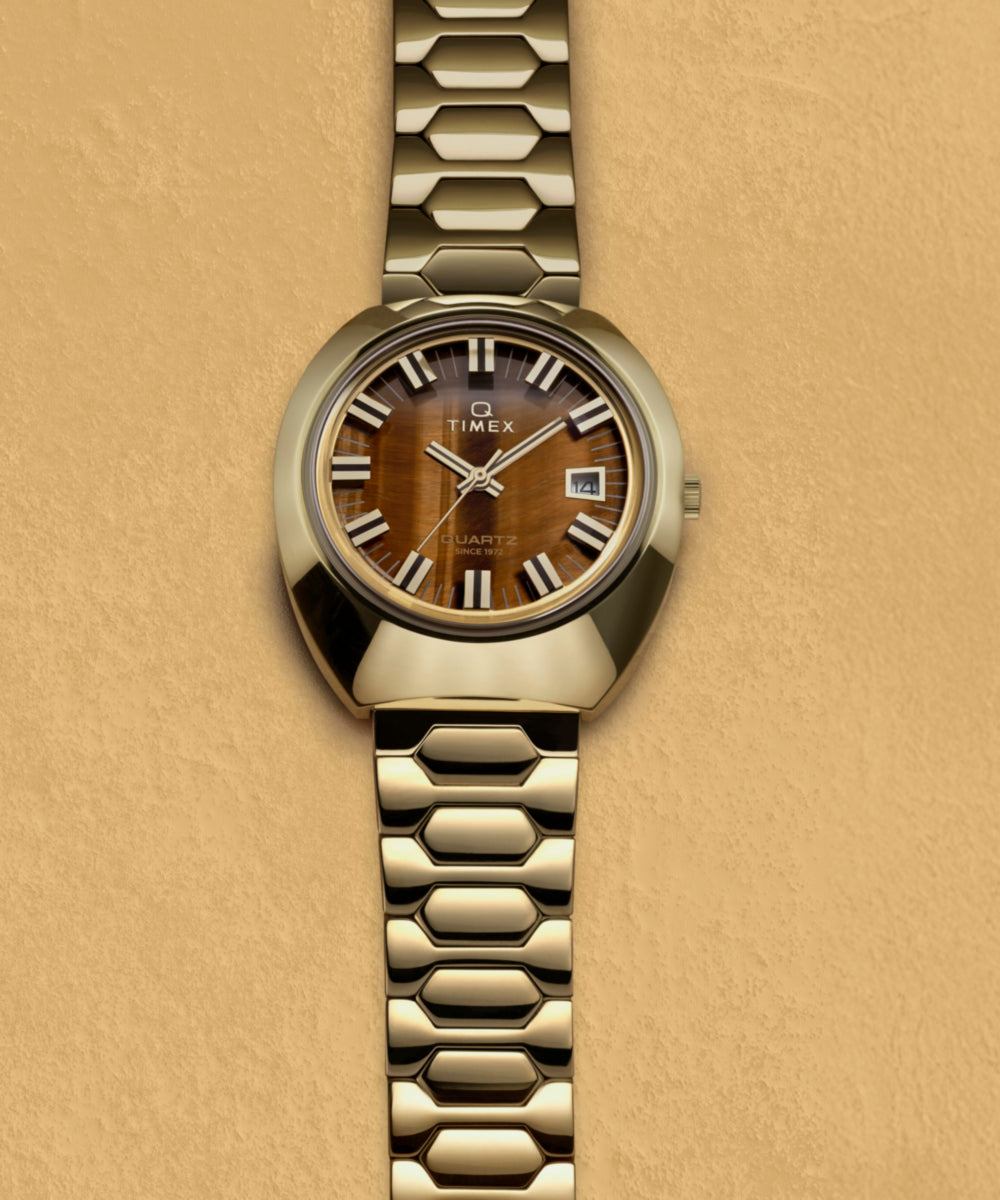 NOS w Box 70s TIMEX electric 手巻き時計 Q Timex® 1972 Time Machine Reissue 39mm Stainless Steel Bracelet