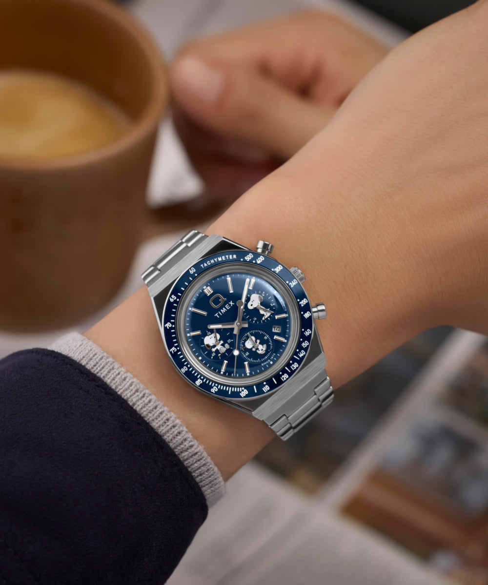 Peanuts® x Q Timex® Chronograph 40mm Stainless Steel Bracelet