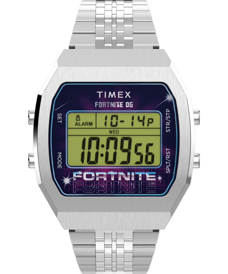 TW2Y46100 Timex x Fortnite T80 36mm Stainless Steel Bracelet Watch Primary Image