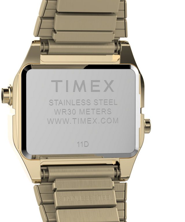 TW2Y46600 Teeny Tiny Timex Endorsed by Dimepiece 20mm Stainless Steel Expansion Band Watch with Perfect Fit Caseback Image