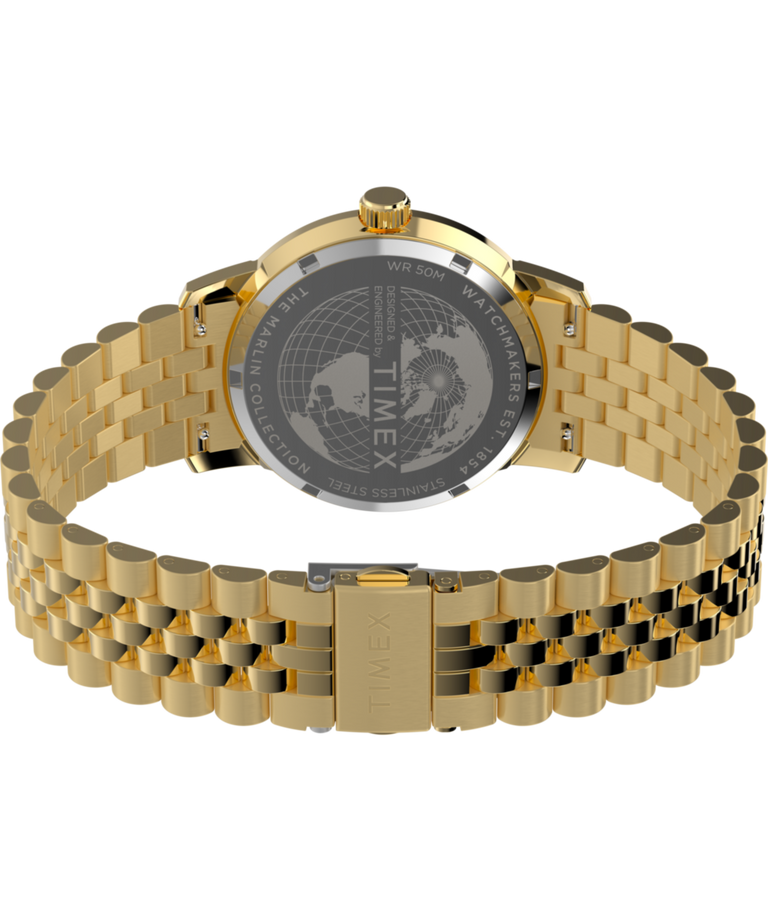 TW2Y47700 Marlin® Quartz GMT 40mm Stainless Steel Bracelet Watch Caseback with Attachment Image