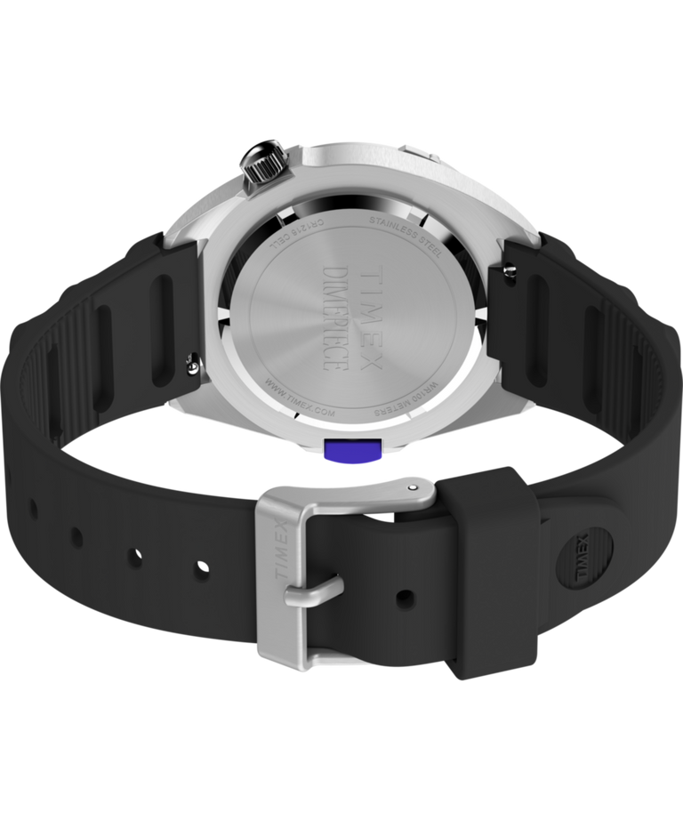 TW2Y48000 Timex x Dimepiece 36mm Silicone Strap Watch Caseback with Attachment Image