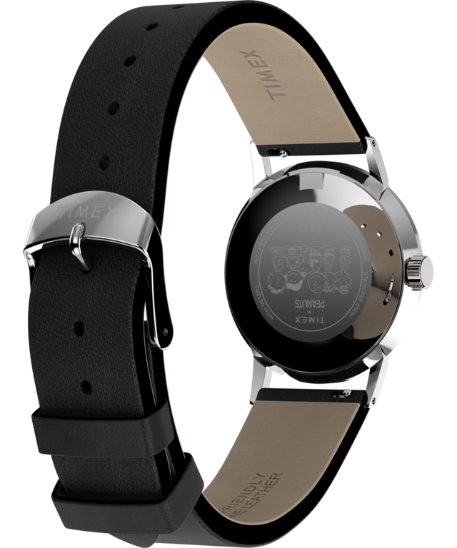 TW2Y50400 Peanuts® x Timex Marlin® Pickleball 38mm Leather Strap Watch Caseback with Attachment Image