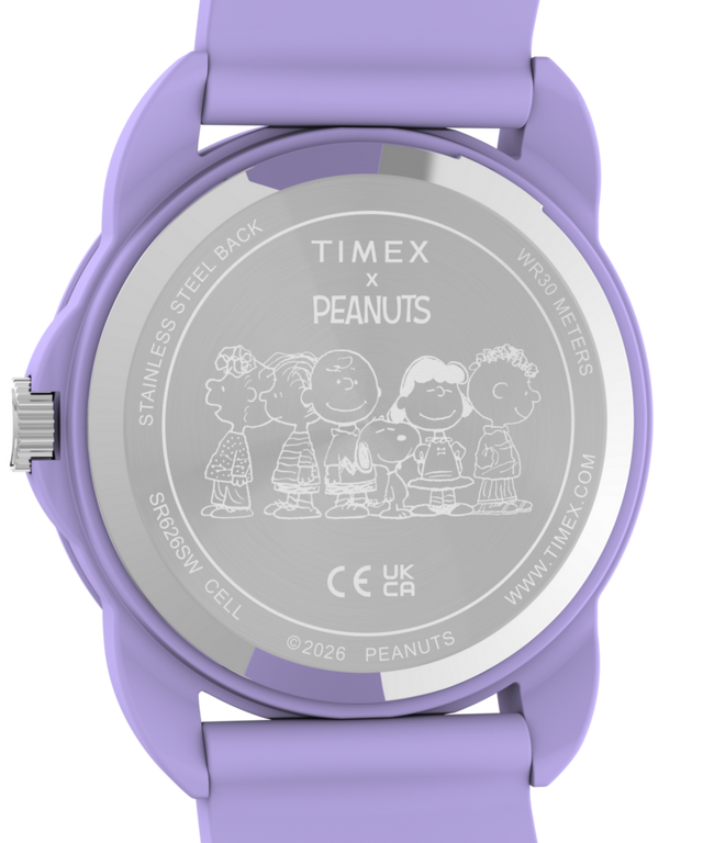 TW2Y51200 Peanuts® x Timex Youth Spring 30mm Silicone Strap Watch Caseback Image