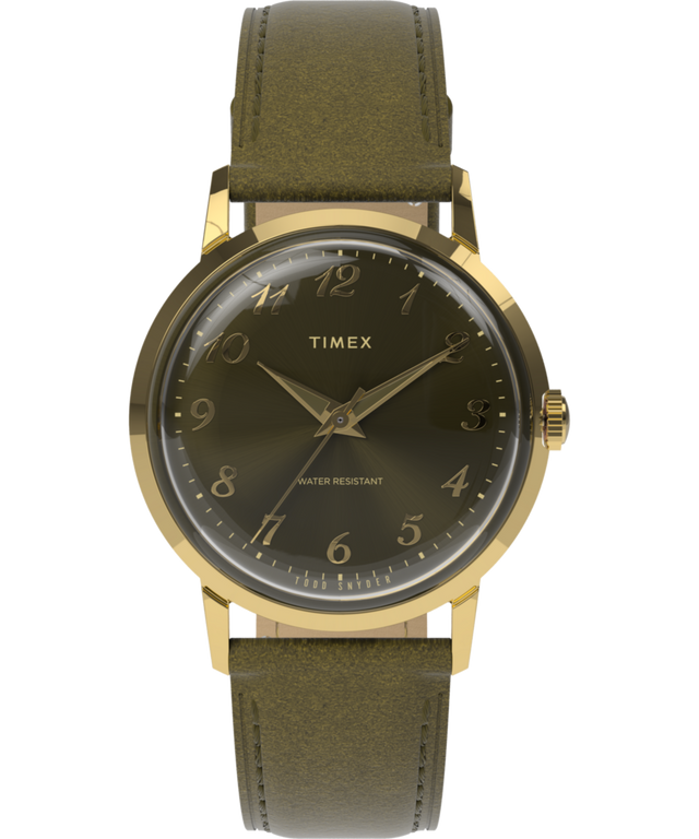TW2Y51700 Todd Snyder x Timex 34mm Leather Strap Watch Primary Image