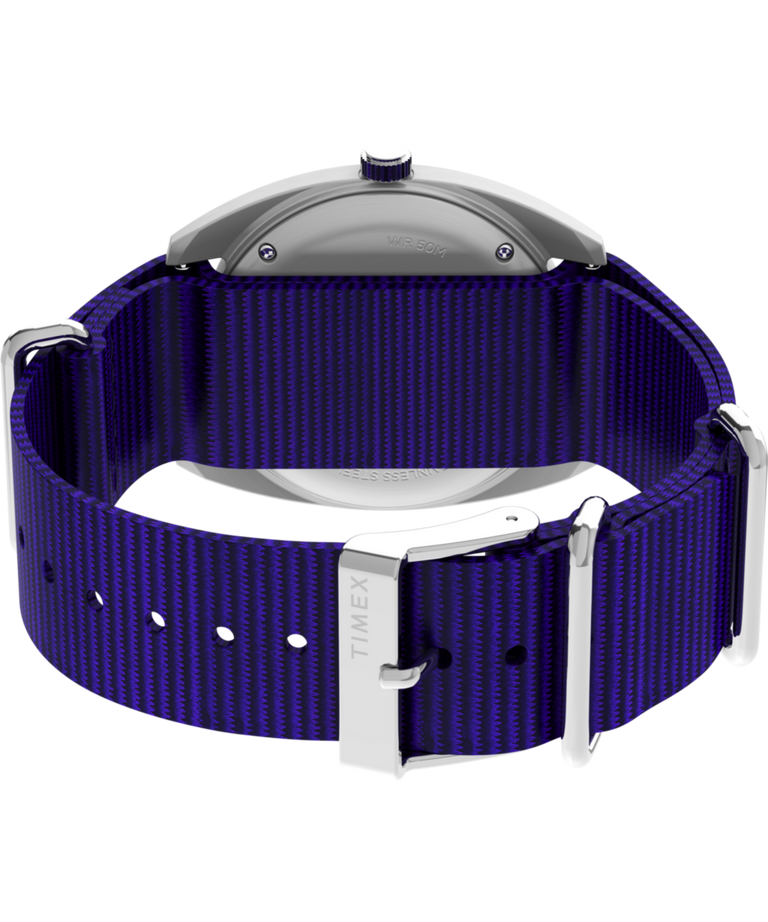 TW2Y52200 Worn & Wound x Timex Whirlpool 37mm Fabric Strap Watch Caseback with Attachment Image