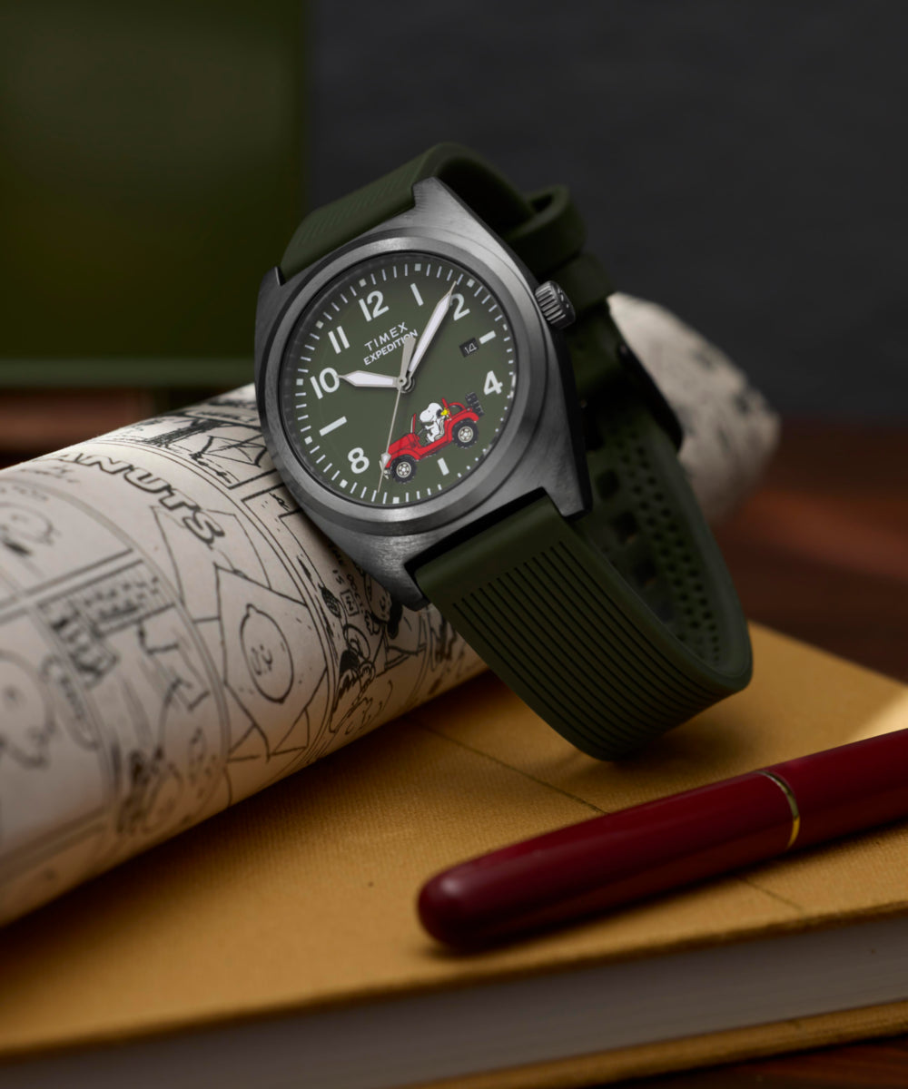 Peanuts® x Timex Expedition Snoopy Road Trip 39mm Silicone Strap