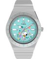 TW2Y52700 Peanuts® x Q Timex® 36mm Stainless Steel Expansion Band Watch Primary Image