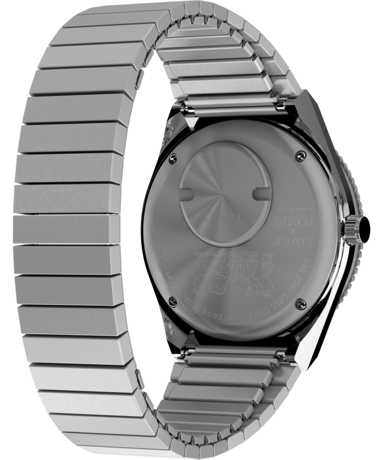 TW2Y52700 Peanuts® x Q Timex® 36mm Stainless Steel Expansion Band Watch Caseback with Attachment Image