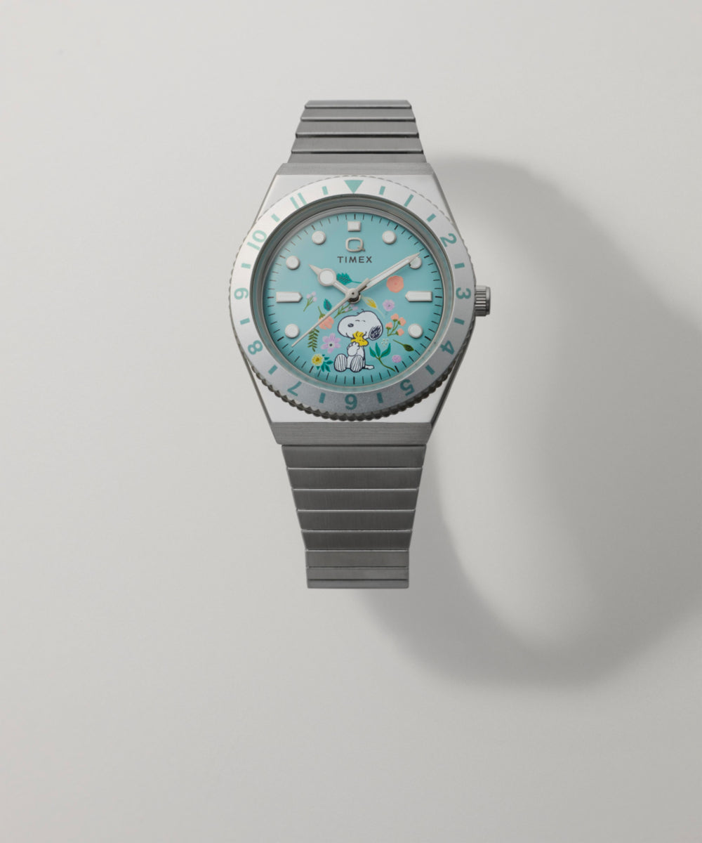 wai otu様 Peanuts® x Q Timex® 36mm Stainless Steel Expansion Band Watch