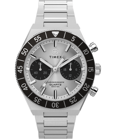 TW2Y55800 Q Timex Continental Chronograph 40mm Stainless Steel Bracelet Watch Primary Image