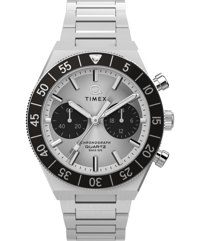 TW2Y55800 Q Timex Continental Chronograph 40mm Stainless Steel Bracelet Watch Primary Image