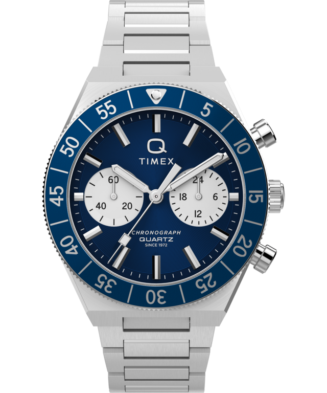 TW2Y55900 Q Timex Continental Chronograph 40mm Stainless Steel Bracelet Watch Primary Image