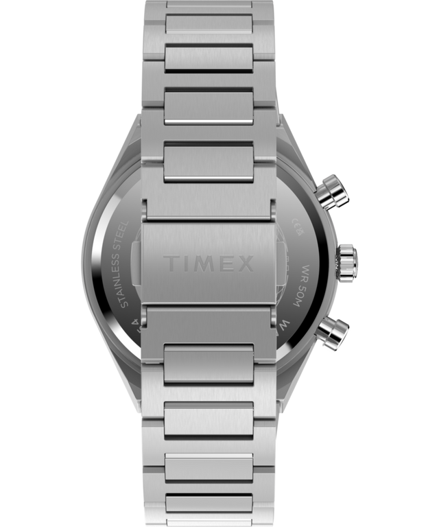 TW2Y55900 Q Timex Continental Chronograph 40mm Stainless Steel Bracelet Watch Strap Image