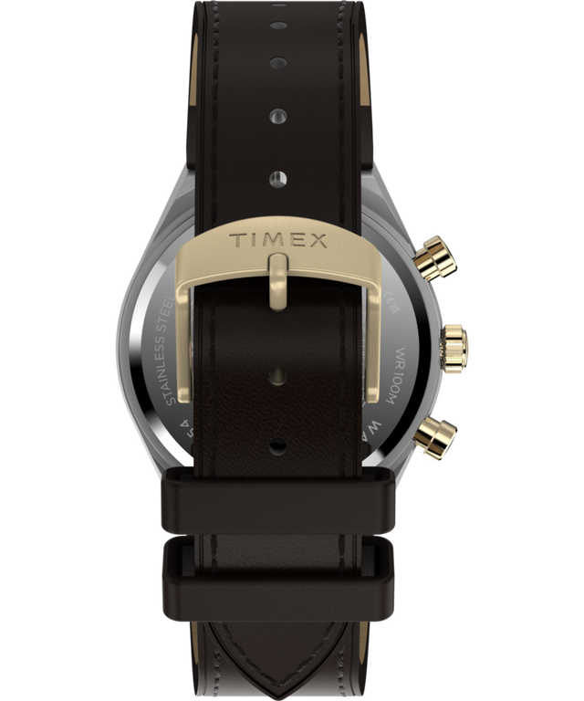 TW2Y56000 Q Timex Continental Chronograph 40mm Leather Strap Watch  Strap Image