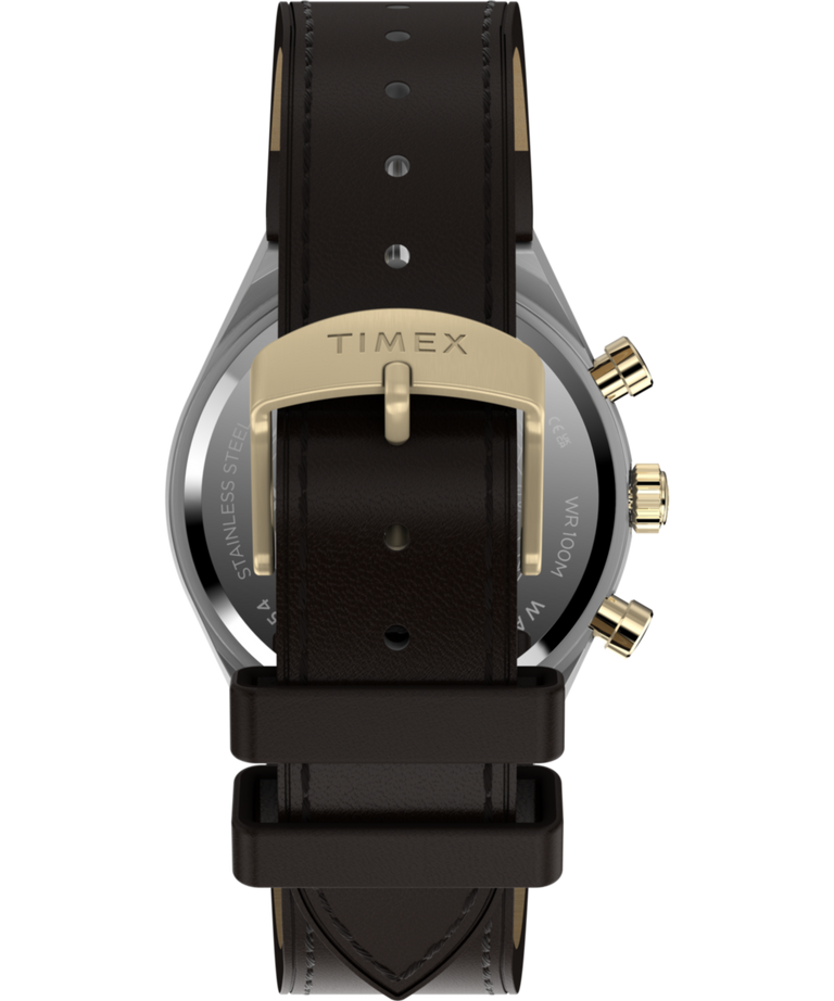 TW2Y56000 Q Timex Continental Chronograph 40mm Leather Strap Watch  Strap Image