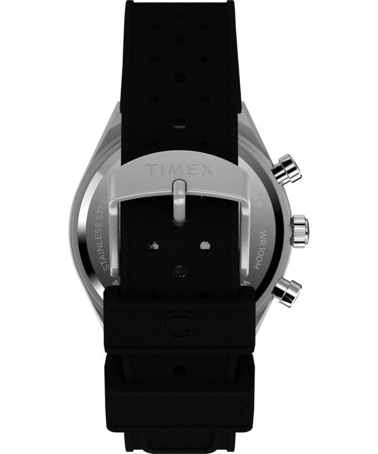 TW2Y56100 Q Timex Continental Chronograph 40mm Synthetic Rubber Strap Watch  Strap Image