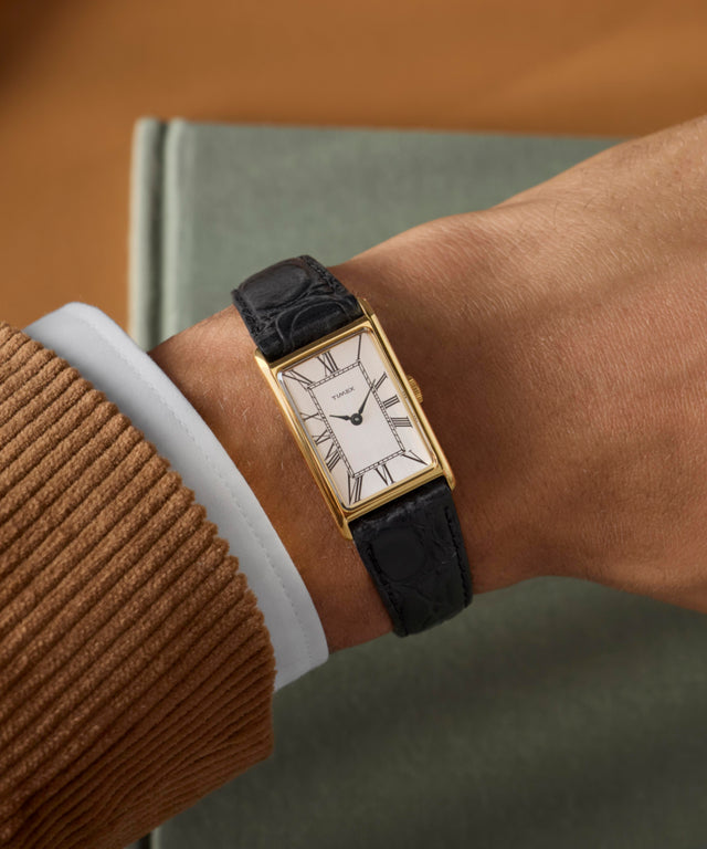 TW2Y56200 Timex 1976 Lexington Reissue 21mm Leather Strap Watch Primary Wrist Image