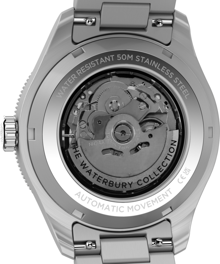 TW2Y60600 Waterbury Heritage Automatic GMT 41.5mm Stainless Steel Bracelet Watch Caseback Image
