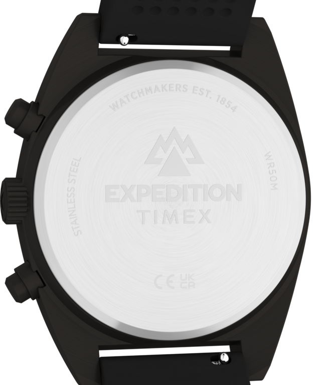 TW2Y61000 Expedition® Capstone Chronograph 41mm Silicone Strap Watch Caseback Image