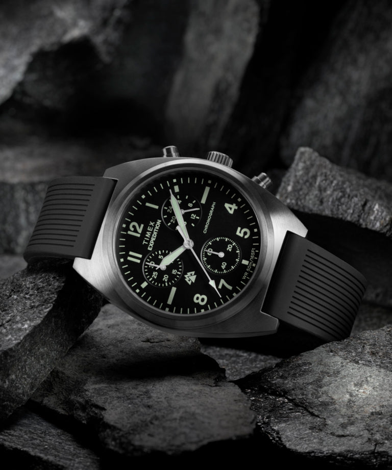 TW2Y61000 Expedition® Capstone Chronograph 41mm Silicone Strap Watch Campaign Key Silhouettes (Beauty shots) Image