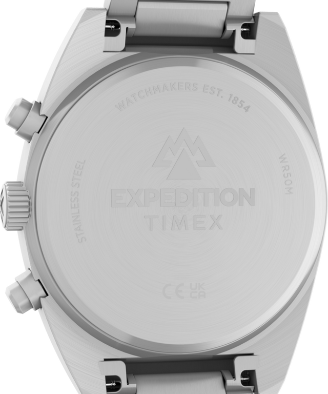 TW2Y61200 Expedition® Capstone Chronograph 41mm Stainless Steel Bracelet Watch  Caseback Image
