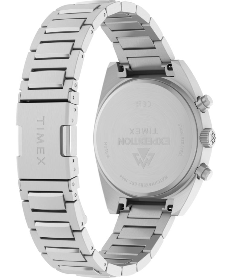 TW2Y61200 Expedition® Capstone Chronograph 41mm Stainless Steel Bracelet Watch  Caseback with Attachment Image