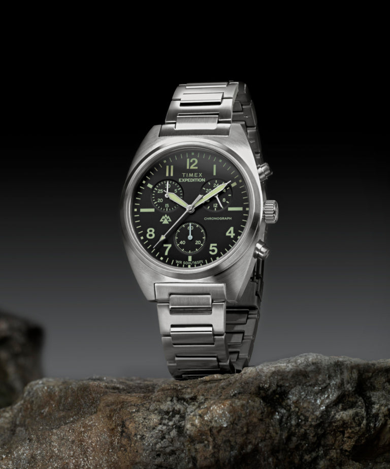 TW2Y61200 Expedition® Capstone Chronograph 41mm Stainless Steel Bracelet Watch  Campaign Key Silhouettes (Beauty shots) Image