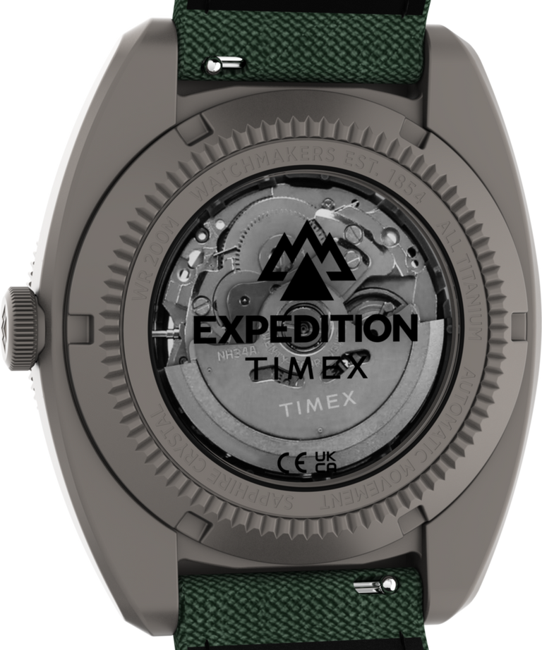 TW2Y63400 Expedition® Pioneer Titanium Automatic GMT 41mm Fabric Strap Watch Caseback Image