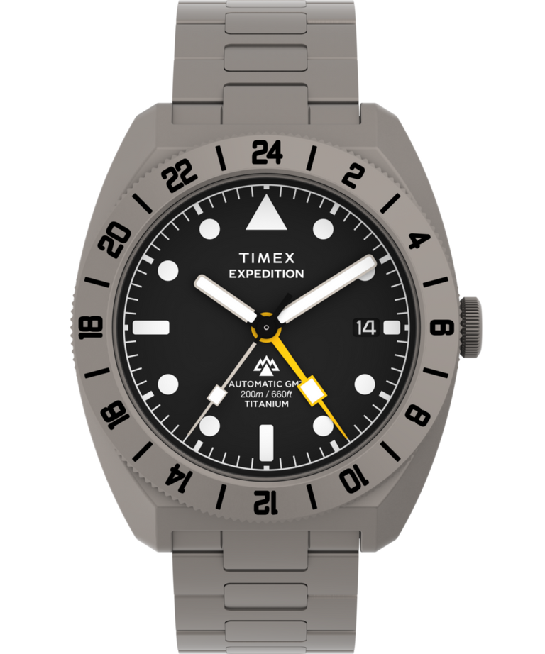 TW2Y63500 Expedition® Pioneer Titanium Automatic GMT 41mm Titanium Bracelet Watch Primary Image