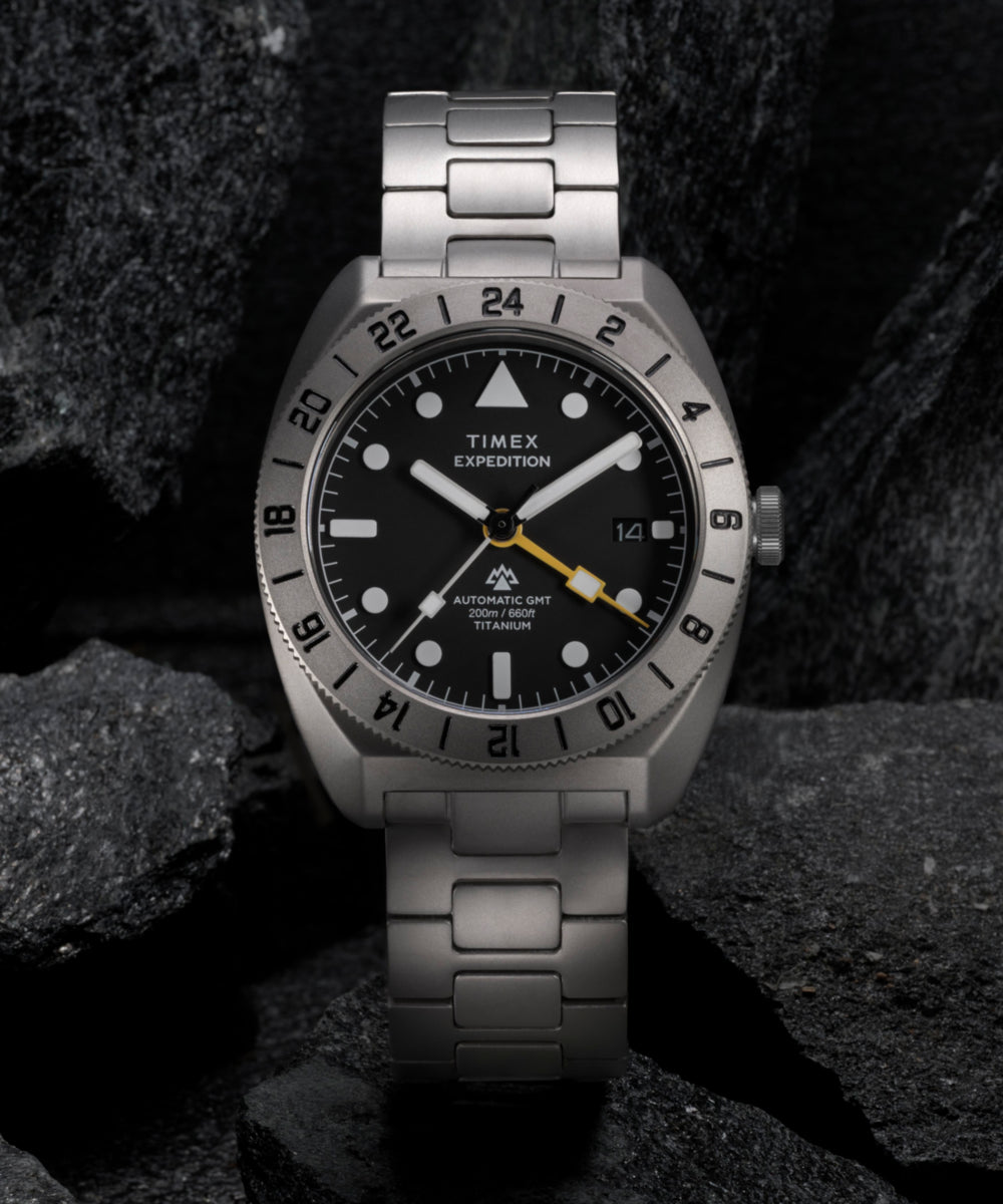 Expedition® Pioneer Titanium Automatic GMT 41mm Titanium Bracelet