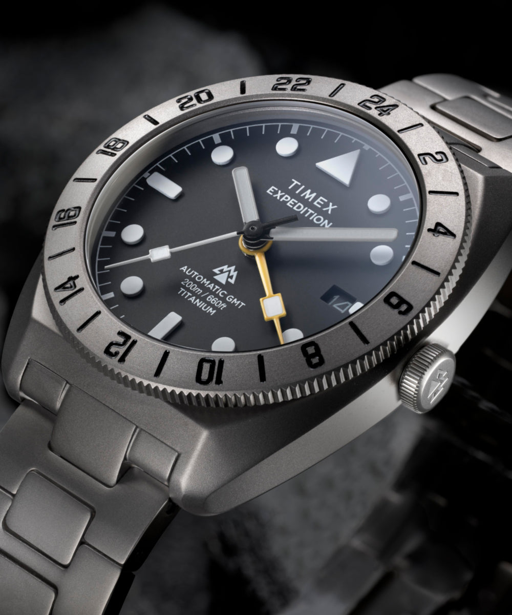 Expedition® Pioneer Titanium Automatic GMT 41mm Titanium Bracelet
