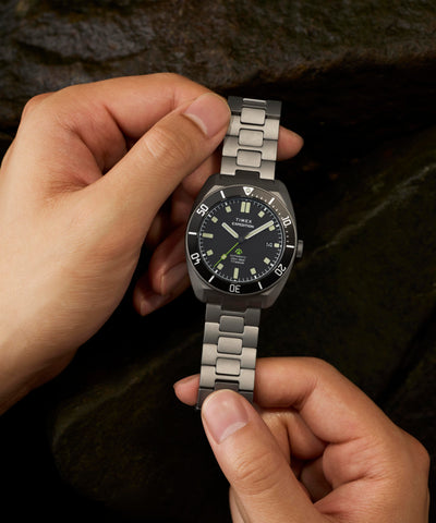 TW2Y63800 Expedition® Pioneer Titanium Automatic 41mm Bracelet Watch Primary Wrist Image