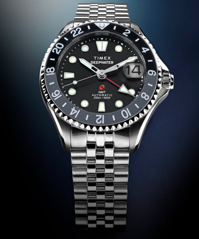 TW2Y63900 Deepwater Meridian 200 Automatic GMT 42mm Stainless Steel Bracelet Watch Campaign Key Silhouettes (Beauty shots) Image