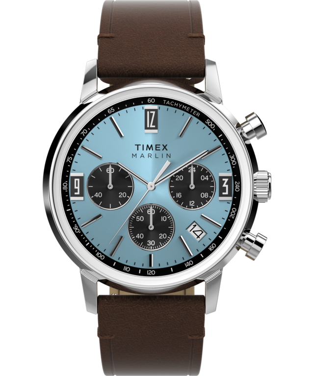 TW2Y66600 Marlin® Chronograph Tachymeter 40mm Leather Strap Watch Primary Image