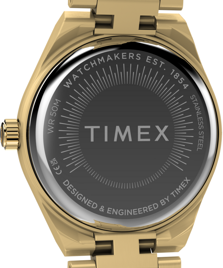 TW2Y68300 Q Timex® Continental Mini 24mm Stainless Steel Bracelet Watch Caseback Image
